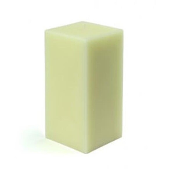 Zest Candle Zest Candle CPZ-139-12 3 x 6 in. Ivory Square Pillar Candle -12pcs-Case - Bulk CPZ-139_12 - main